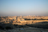 Fototapeta  - Panorama of Jerusalem from the Mount of Olives to the old city, Israel