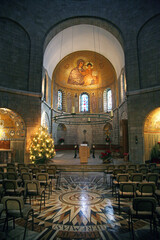 Canvas Print - Interior of the Church of the Dormition abbey in mount Zion, Jerusalem, Israel