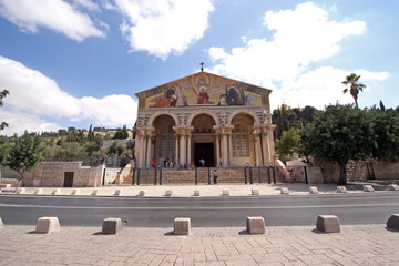 Wall Mural - The Basilica of the Agony or the Church of all Nations at the Garden of Gethsemane, Jerusalem, Israel