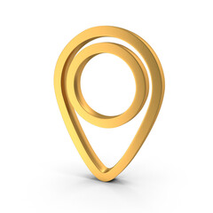 Fototapete - 3D PNG  Golden Map Pointer, Location Map Icon, Gold Texture, Golden location pin or navigation, Web location point, pointer, Gold Pointer Icon, Location symbol. GPS, travel, navigation, place position