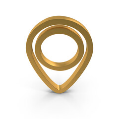 Fototapete - 3D PNG  Golden Map Pointer, Location Map Icon, Gold Texture, Golden location pin or navigation, Web location point, pointer, Gold Pointer Icon, Location symbol. GPS, travel, navigation, place position