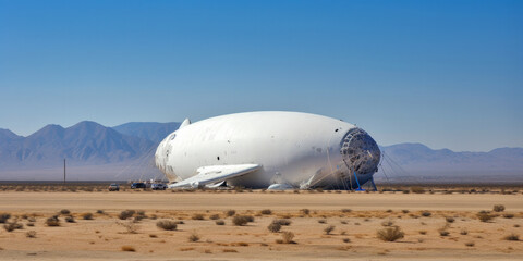 Poster - An airship under construction