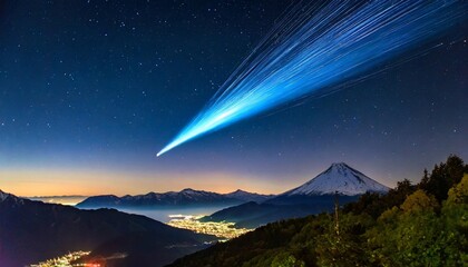 Canvas Print - blue comet