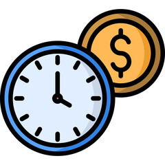 Wall Mural - Time Is Money Icon