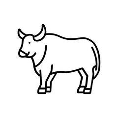 Poster - Ox icon. outline icon