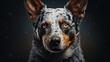 Australian cattle dog with a speckled coat