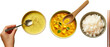 © INHYE GAL - Soup, curry, and rice isolated on white
