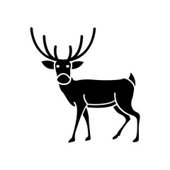 Poster - Deer icon. solid icon