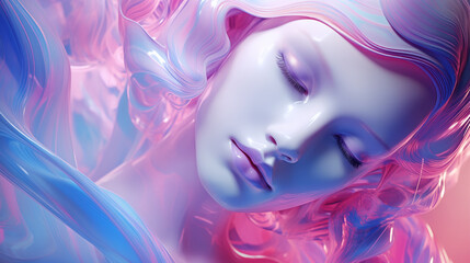 Poster - Vivid holographic background, perfect for futuristic phone wallpapers.