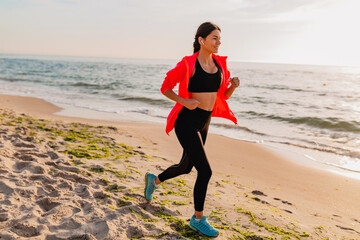 Wall Mural - woman doing sports in morning