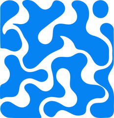 Fluid pattern illustration. Liquify abstract hand drawing design element