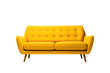 © Olha Yavorska - yellow sofa furniture transparent background, PNG