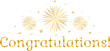 Congratulations! Gold celebration background with confetti, win, prestige, award, popular, trend, prestige, ver 3