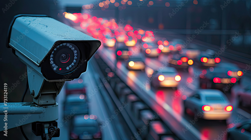Radar speed control camera on the road Stock Photo | Adobe Stock