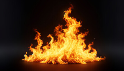 Poster - A solitary flame rising elegantly, creating a peaceful yet potent fire display. Generative AI