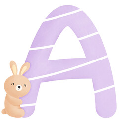 Wall Mural - Alphabet A Easter 