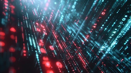 Poster - Digital transformation concept. System engineering. Binary code. Programming.