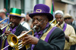 american jazz band at mardi gras parade
