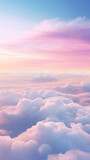 Fototapeta Niebo - Beautiful sunrise sky above clouds with dramatic light in the morning.