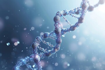 Poster - DNA and RNA research on blueviolet background.
