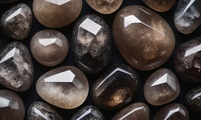 Wall Mural - Beautiful clusters of Smokey Quartz