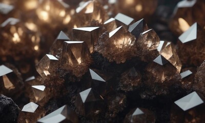 Sticker - Beautiful clusters of Smokey Quartz