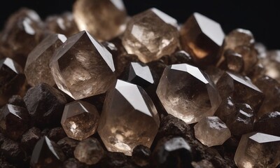 Canvas Print - Beautiful clusters of Smokey Quartz