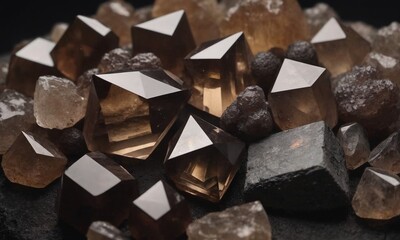 Sticker - Beautiful clusters of Smokey Quartz