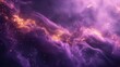 Cosmic trails of velvety black, radiant gold, and celestial lavender smoke gracefully unfolding against a solid mauve background, crafting a sophisticated and mysterious abstract display. 