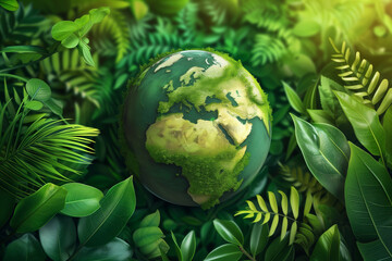 Wall Mural - World environment and Earth Day concept with eco friendly enviroment.