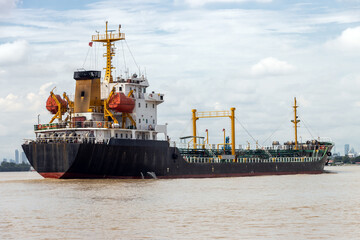 The Chemical Tanker in the mouth of the Chao Phraya river, Thailand