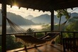 Stunning morning view in Sri Lanka. Generative AI