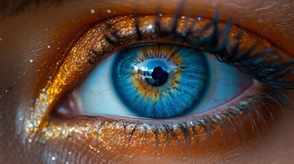 Poster - Close-Up of a Persons Blue Eye