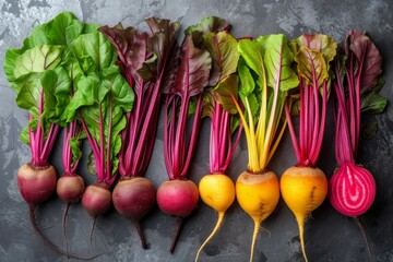 Poster - Assorted Types of Beet in Row on Table