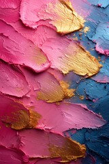 Poster - A detailed view of a painting showcasing a variety of vibrant hues and different colors.