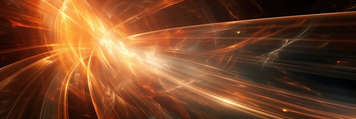 Poster - Abstract glowing light 3D digital technology background for science, education, technological processes, AI, digital storage neural networks, graphic and sound forms