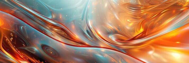 Poster - Abstract glowing light 3D digital technology background for science, education, technological processes, AI, digital storage neural networks, graphic and sound forms