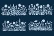 © Joynal - Minimal Wildflower Set, Minimalistic Flowers Arrangement, Frames & Borders, Floral Doodle, Hand-drawn, Vector Wildflower & Flower Design, For Tattoo, Cricut, Laser Cut, Branding, Wedding, PoD