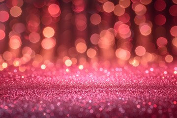Poster - blurred background illuminated by pink and red lights