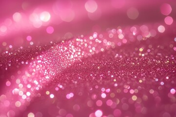 Poster - A close-up view showcasing the intricate details of a sparkling pink glitter background.