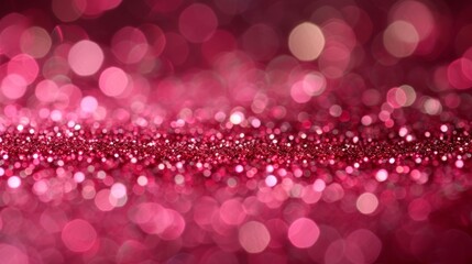 Aufkleber - A detailed view of a vibrant pink glittery background.