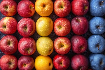 Poster - A collection of apples arranged in a close proximity to each other, creating a visually appealing display.