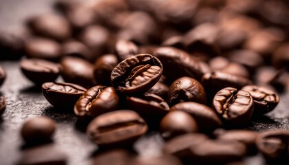 Sticker - A pile of coffee beans on a table