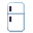 pixel illustration of a white fridge