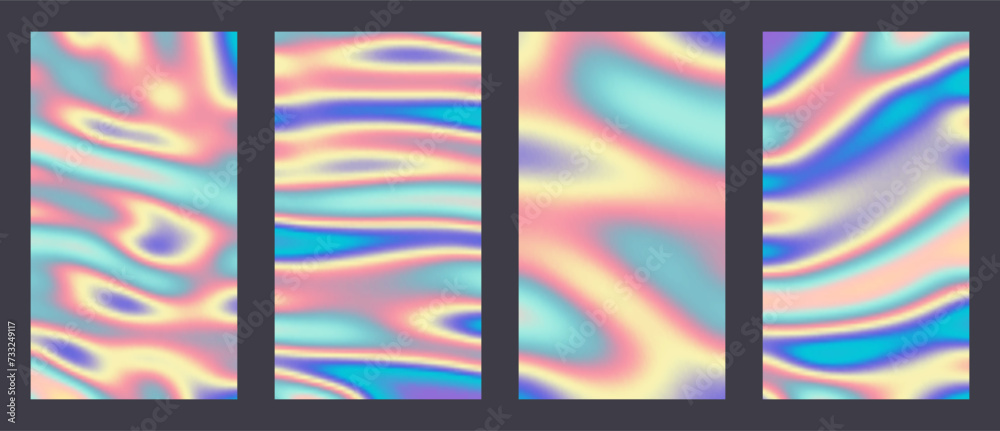 Y2k Holographic Aesthetic abstract gradient pastel rainbow unicorn ...