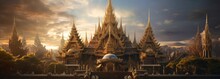 Illustration Of A Thai Temple