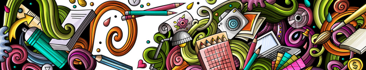 Wall Mural - Designer tools cartoon banner