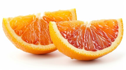 Aufkleber - two citrus slices on white background