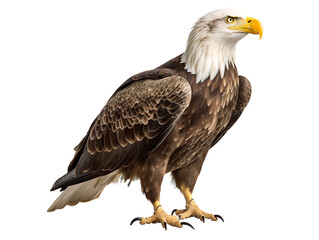 Wall Mural - bald eagle, isolated on a transparent or white background
