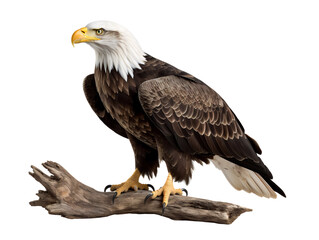 Wall Mural - bald eagle, isolated on a transparent or white background